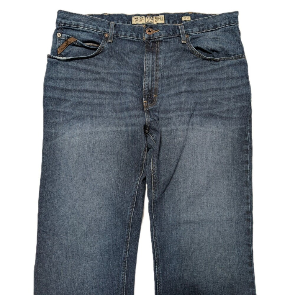 Ariat M2 Jeans Adult 38x30 Denim Medium Wash Relaxed Boot Cut Western Legacy
